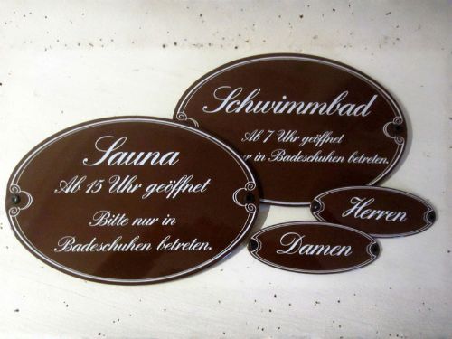 auwaerter-emailschilder-hilfreiche-hinweisschilder-oval Namensschild mit Symbol einer Katze
