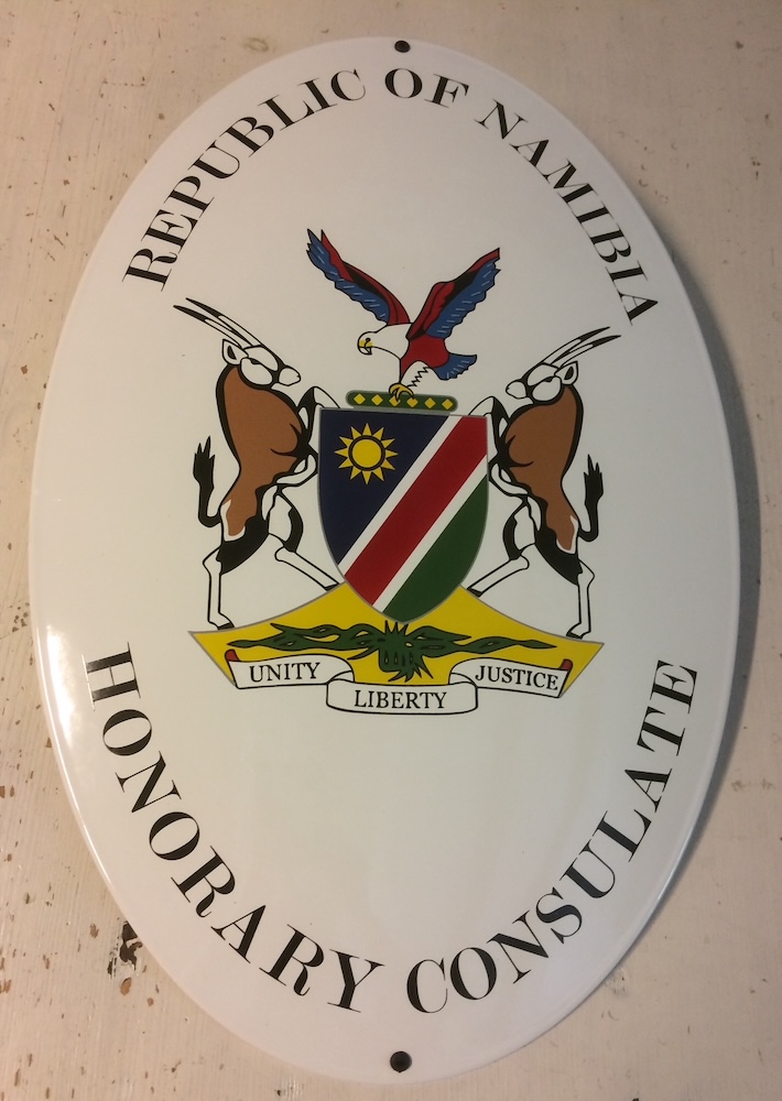 auwaerter-emailschilder-wappenschild-konsulat-namibia Moderne Hausnummer "1a Emailschilder"
